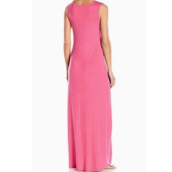 Maternity Long Maxi Dress Pink Size M 8 10 - Picture 5 of 6